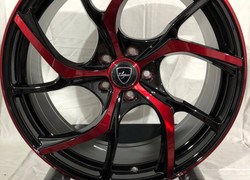 R20 8,5J 5x114,3 ET35 72,6 GLOSS BLACK CANDY RED FACE