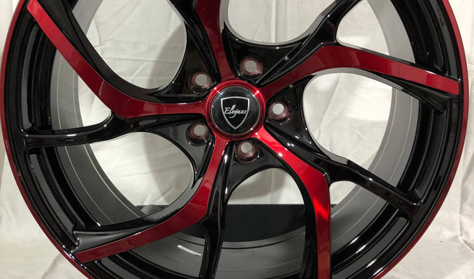R20 8,5J 5x114,3 ET35 72,6 GLOSS BLACK CANDY RED FACE