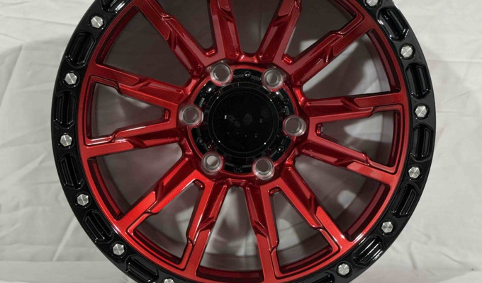  R17 9J 110,1 ET0 6x139,7 CANDY RED+GLOSS BLACK LIP