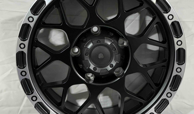  R17 8,5J 110 ET10 5x150 "MATT BLACK MACHINE LIP"