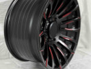  R17 9J 110,1 ET0 6x139,7 MATT BLACK+MILL(RED)