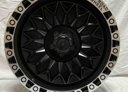  R17 9J 110 ET10 5x150 "MATT BLACK MACHINE LIP"
