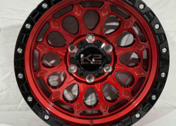  R17 9J 110,1 ET0 6x139,7 CANDY RED+GLOSS BLACK LIP