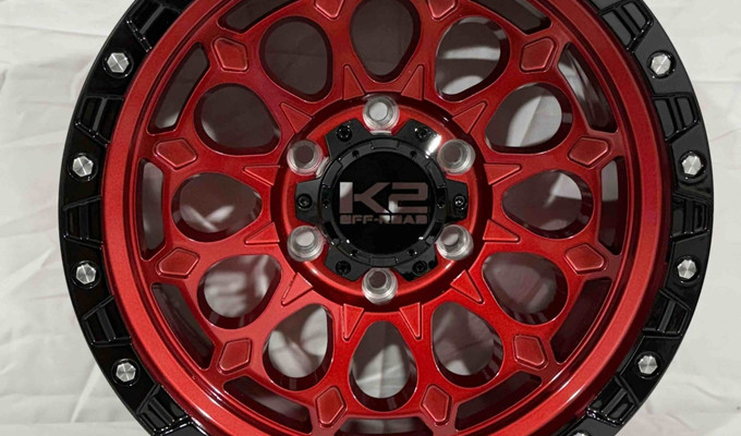  R17 9J 110,1 ET0 6x139,7 CANDY RED+GLOSS BLACK LIP