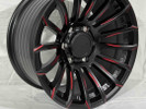  R17 9J 110,1 ET0 6x139,7 MATT BLACK+MILL(RED)