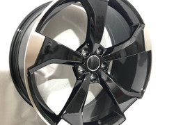 AUDI ROTOR R20 9J ET30 5x112 66,45 Black Machined Face