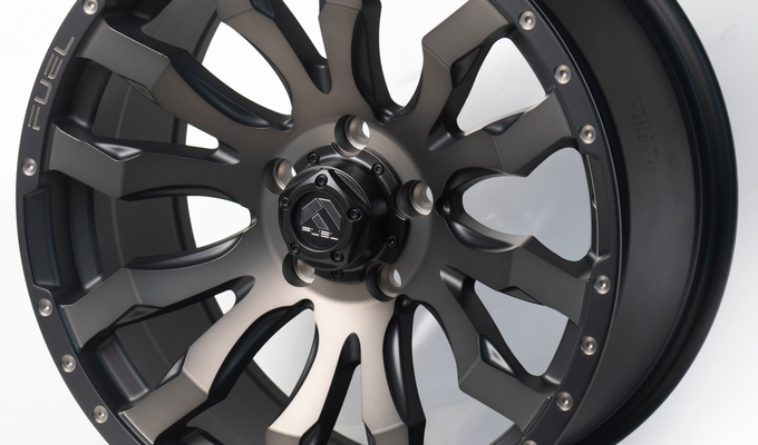 FUEL R18 8,5J 5x114,3 ET20 ЦО 73,1 BLACK MACHINE FACE MILLING RIVETS B