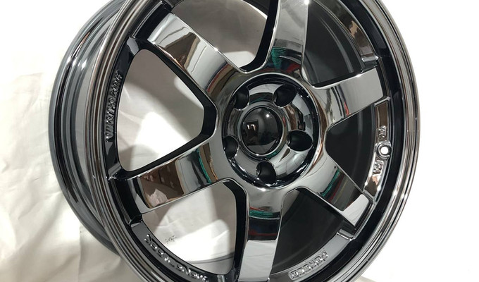 РАЗНОШИРОКИЕ TE37 R18 5x114,3 ЦО 73.1 Black Chrome