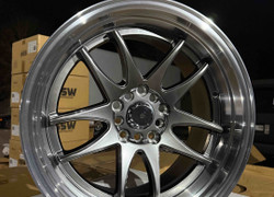 7899R R17 9J ET25 5x100 / 5x114,3 73,1 Hyper Black Polish LIP