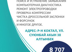 Автоэлектрик любой сложности р-н Коктал 1