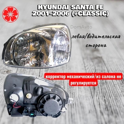 Передние фары левая правая для Hyundai Santa FeSM (CLASSIC)